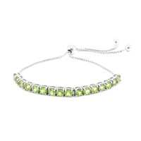 Burmese Peridot Silver Bracelet