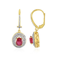 Madagascar Ruby Silver Earrings