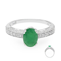 Bahia Emerald Silver Ring
