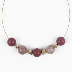 Rhodonite Silver Necklace