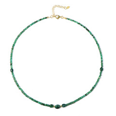 Zambian Emerald Silver Necklace
