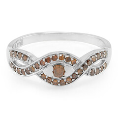 Fancy Diamond Silver Ring