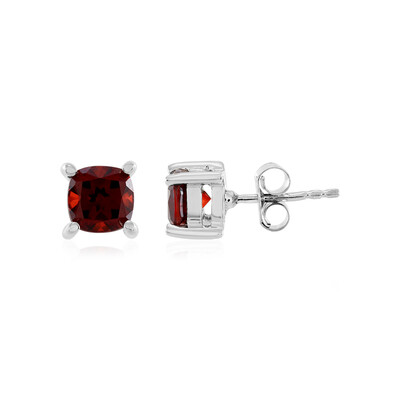 Mozambique Garnet Silver Earrings
