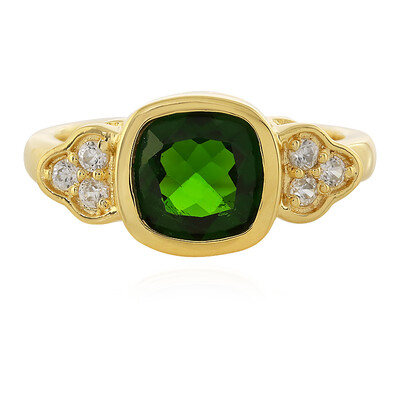 Russian Diopside Silver Ring