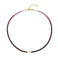 Tanzanian Ruby Silver Necklace (Riya)