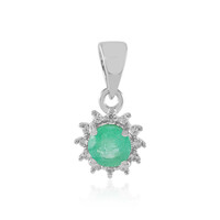 Colombian Emerald Silver Pendant