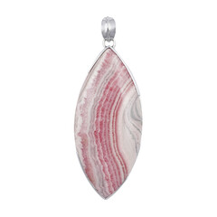 Rhodochrosite Silver Pendant (Bali Barong)