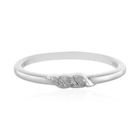 I2 (I) Diamond Silver Ring