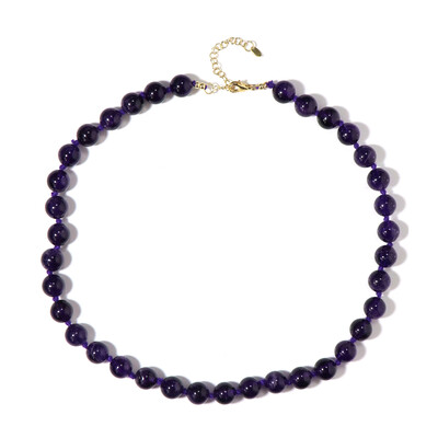 Zambian Amethyst Silver Necklace (Adela Silber)