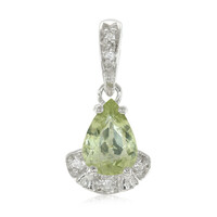 Cuprian Tourmaline Silver Pendant