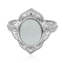 Aqua Chalcedony Silver Ring