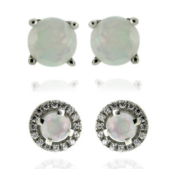 Welo Opal Silver Earrings