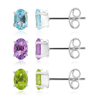 Amethyst Silver Earrings