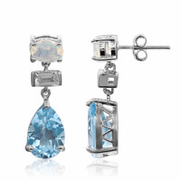 Sky Blue Topaz Silver Earrings