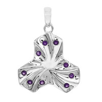 Zambian Amethyst Silver Pendant