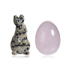 Figure with Dalmatian Jasper