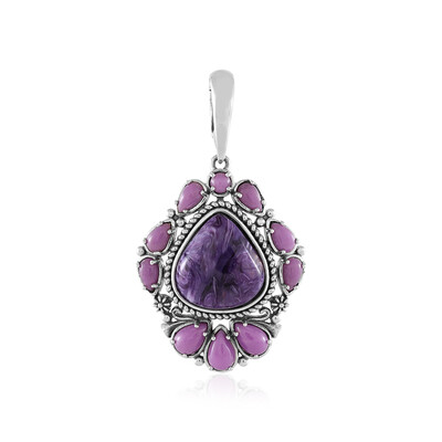 Charoite Silver Pendant (Desert Chic)