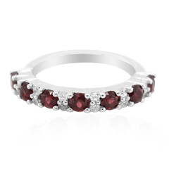 Rhodolite Silver Ring