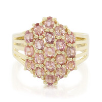 10K Unheated Padparadscha Sapphire Gold Ring