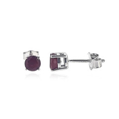 Ruby Silver Earrings