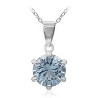 Sky Blue Topaz Silver Necklace