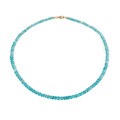9K Blue Apatite Gold Necklace