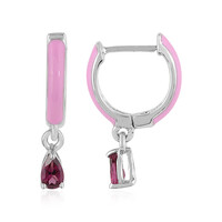 Rhodolite Silver Earrings