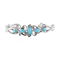Sleeping Beauty Turquoise Silver Bangle (Desert Chic)