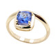 9K AAA Tanzanite Gold Ring (de Melo)