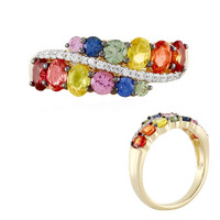 9K Orange Sapphire Gold Ring (Adela Gold)