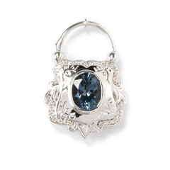 14K London Blue Topaz Gold Pendant (Dallas Prince Designs)