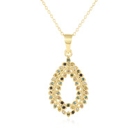 I3 Blue Diamond Silver Necklace