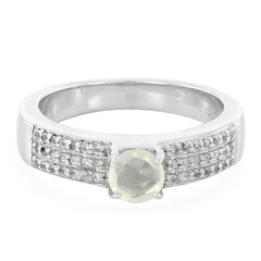 Prehnite Silver Ring