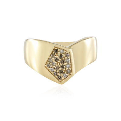 I2 Brown Diamond Silver Ring