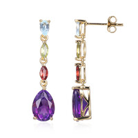 Zambian Amethyst Silver Earrings