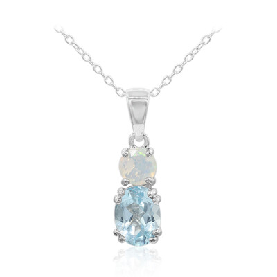 Sky Blue Topaz Silver Necklace