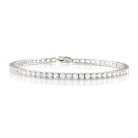 White Topaz Silver Bracelet