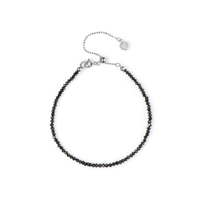 Black Diamond Silver Bracelet (Adela Silber)
