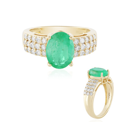 14K Russian Emerald Gold Ring (AMAYANI)