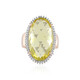 Lemon Quartz Silver Ring