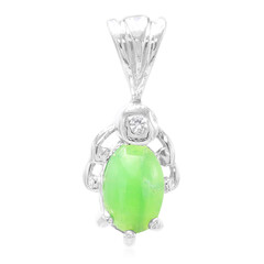 Imperial Chrysoprase Silver Pendant