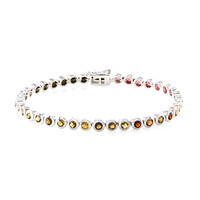 Green Tourmaline Silver Bracelet