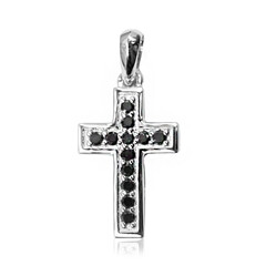 Black Diamond Silver Pendant