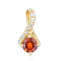 9K Orange Sapphire Gold Pendant