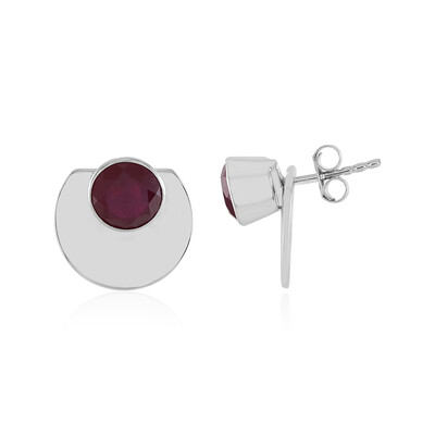 Madagascar Ruby Silver Earrings (de Melo)