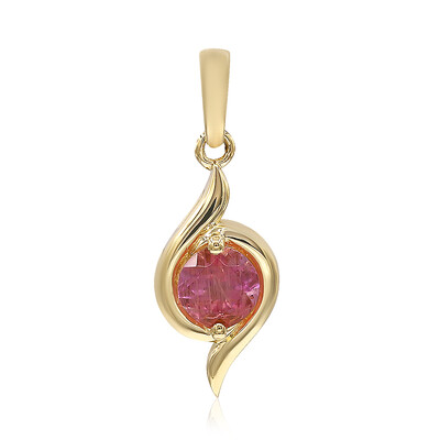 18K Pezzottaite Gold Pendant