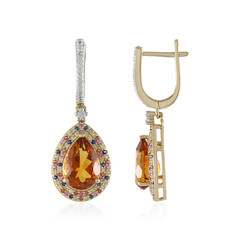 9K Madeira Citrine Gold Earrings (SUHANA)