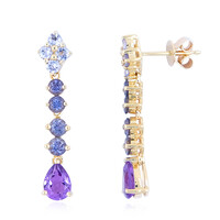 14K Amethyst Gold Earrings