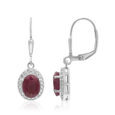 Ruby Silver Earrings