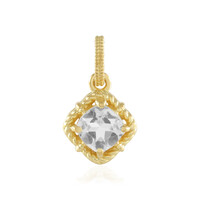 White Topaz Silver Pendant